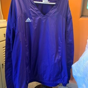 Purple Adidas Track Sweater V-Neck